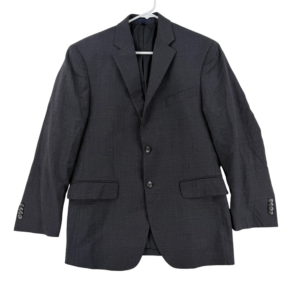 Jos. A. Bank 1905 Suit Jacket Mens 38 Short Gray Wool Check Tailored Fit Blazer
